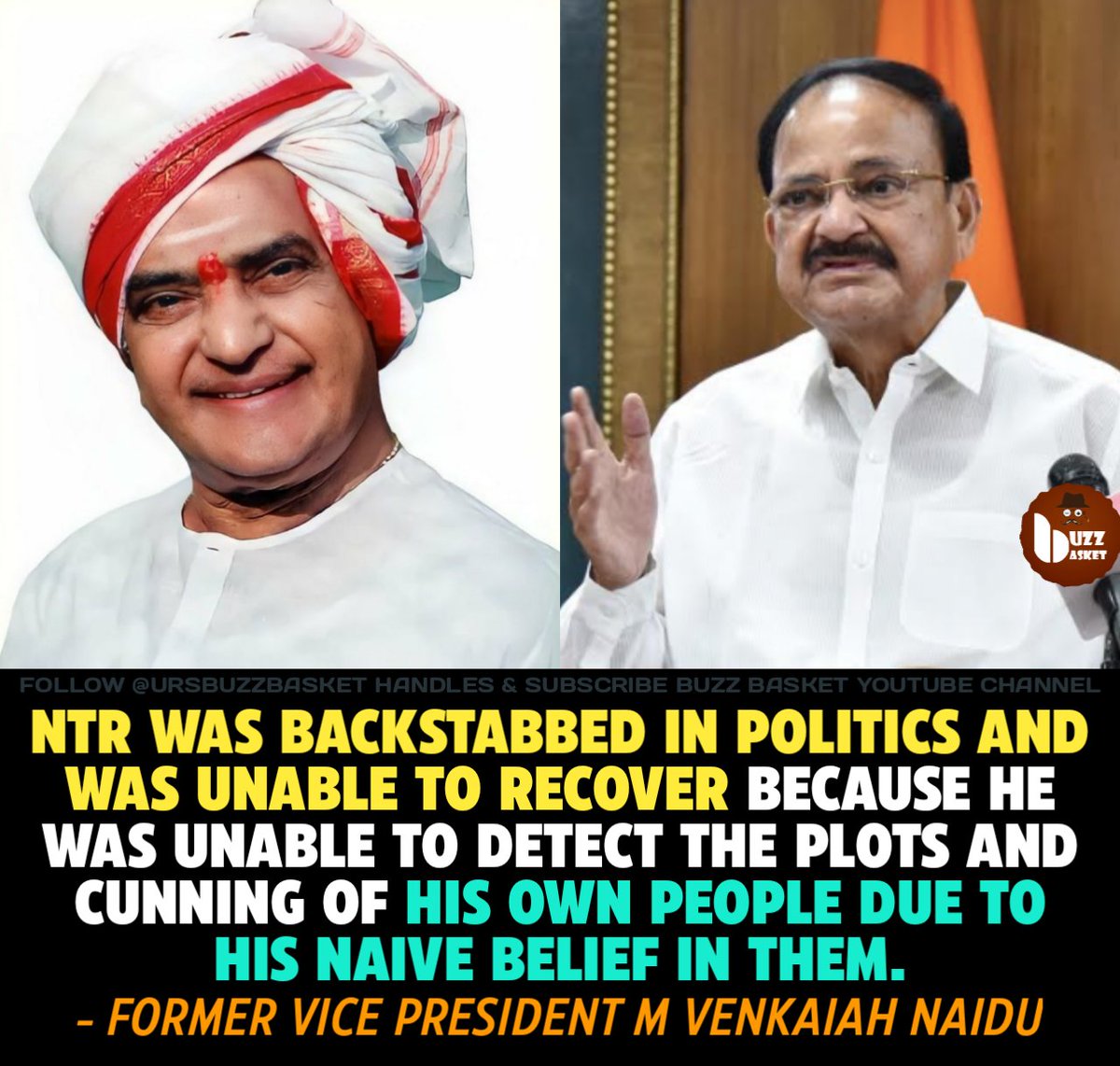 Former Vice President #VenkaiahNaidu Comments on #NTR's Backstabbing

#TDP #TeluguDesamParty