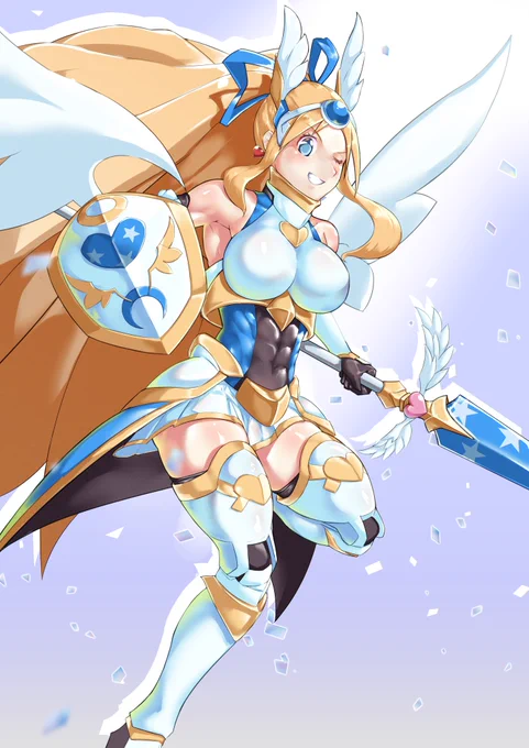 pixivにてご依頼いただきましたディスガイアの勇者フロン(お姉さん体系ver)ですご依頼ありがとうございました!#illustration (思春期のツイッターAI君にセンシティブ判定頂いたのでトリミングやめて再upです) 