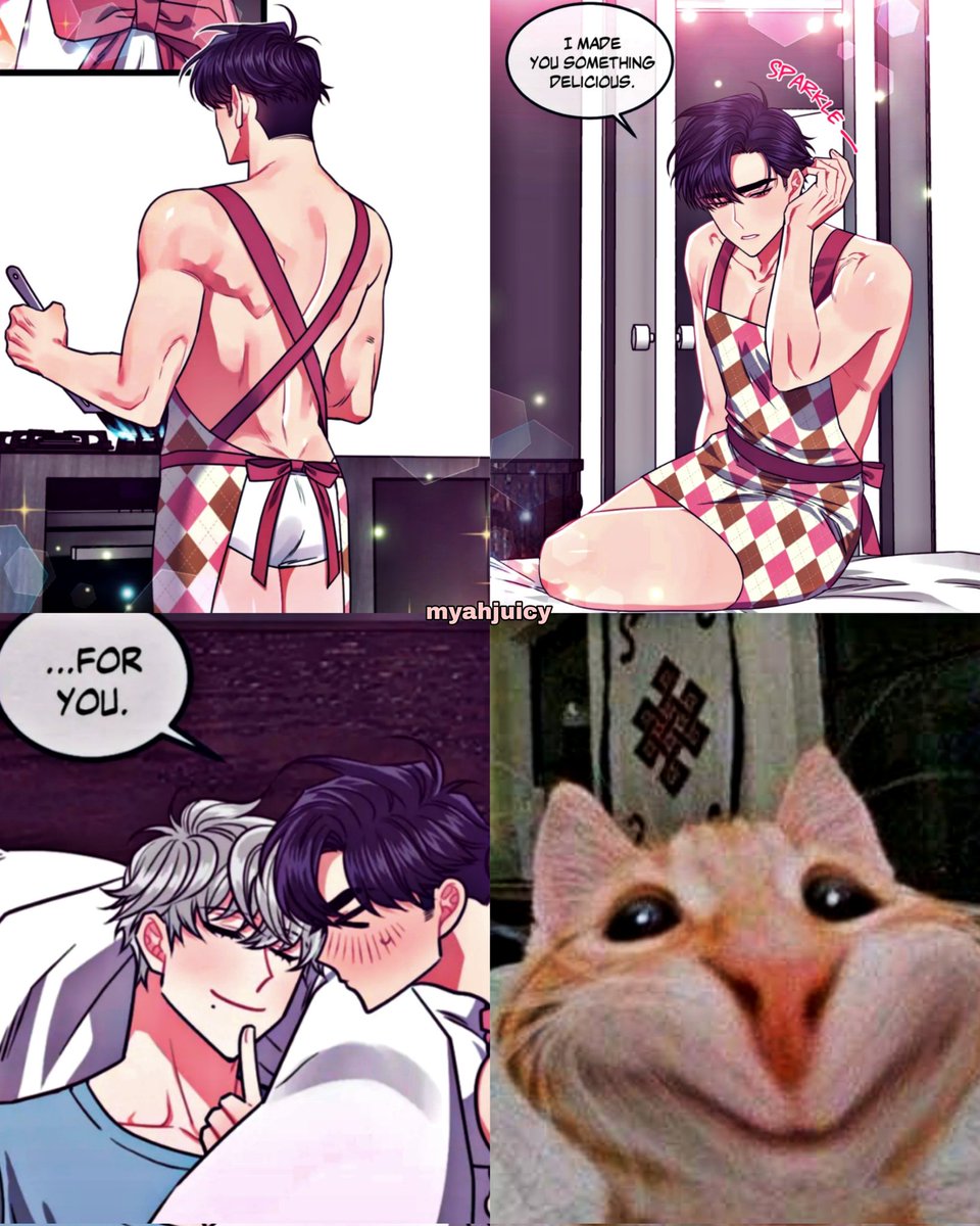 myahjuicy's tweet photo. // cook dinner for husband 👨‍🍳💦

 #BL #makemebark #Lezhincomics https://t.co/XyaSb9CFan