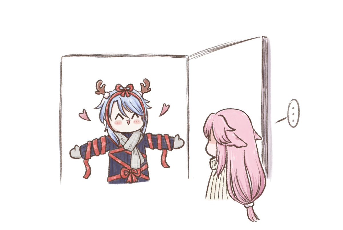 Merry Christmas! ท่านยาเอะ กรุณารับของขวัญไว้ด้วยนะครับ~ 🎄🎁💕#yaeyato 💙💖🎄💕 (っ ˘ω˘ς)💕