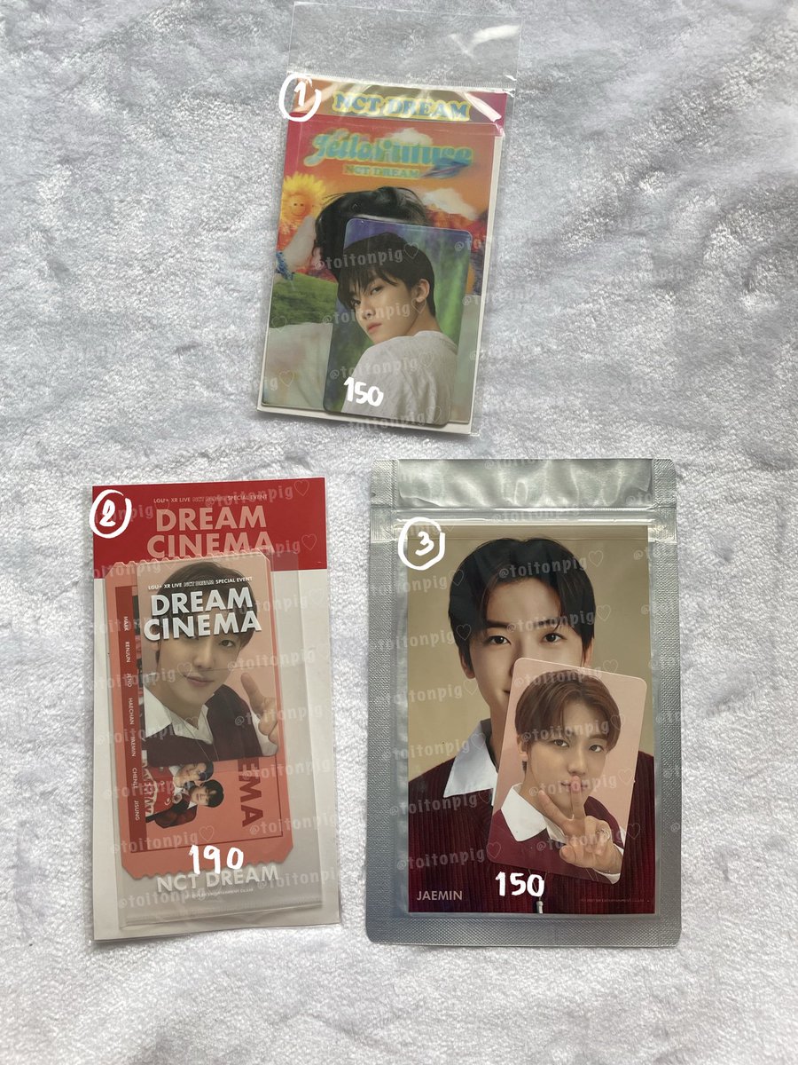 toitonpig's tweet photo. กู้ด แจมิน 
Hello future 
Dream cinema

♡ ราคาในรูป
♡ ส่งฟรีค่า

💌mention ชิ้นที่ต้องการได้เลยค่า
(ของครบ ไม่แกะซีล)

#ตลาดนัดnct #ตลาดนัดnctdraem https://t.co/UokaT3aBeR
