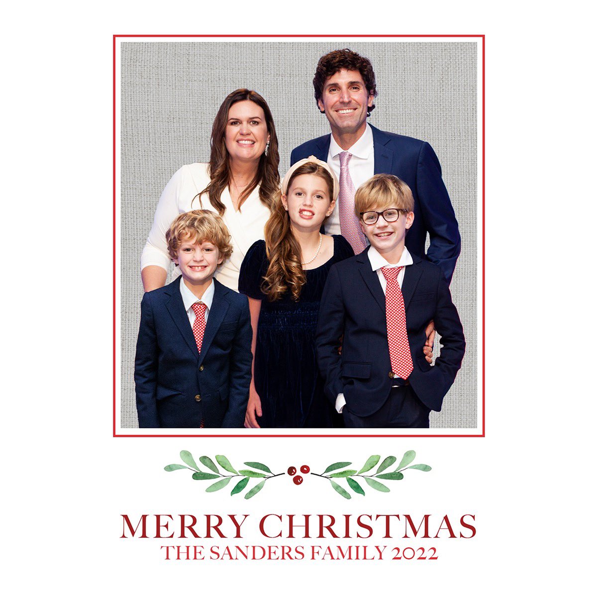 Sarah Huckabee Sanders on Twitter "Merry Christmas from our family to