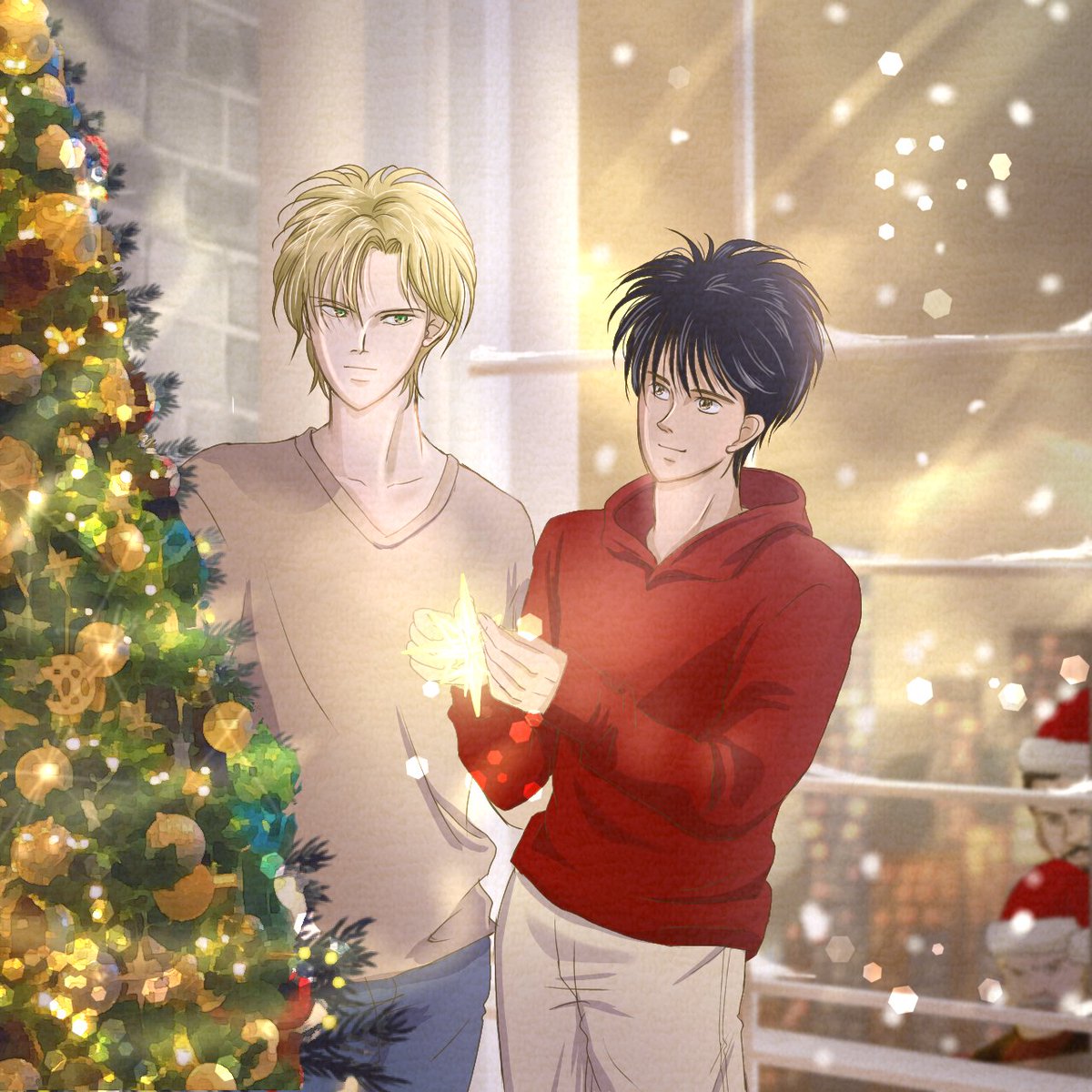 #BFクリスマス　😊タグありがとうぎざいます🙏
💫お星様を付ける大役を任された英ちゃん⭐️
🎅　M e r r y   X m a s  🎄

#ゴルパッパのクリスマス