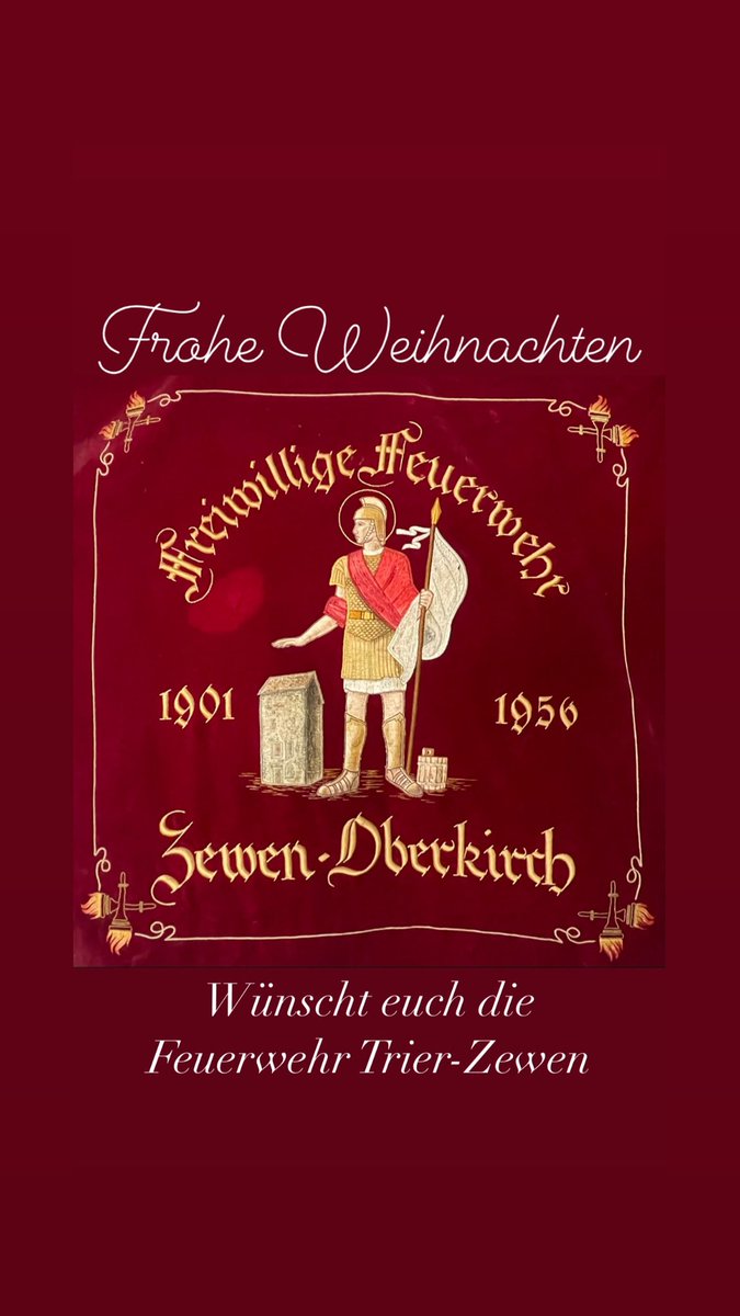 FeuerwehrZewen's tweet photo. Frohe Weihnachten.🎄 Wünscht euch die Freiwillige Feuerwehr Trier-Zewen.
#immerda #wirfürzewen #feuerwehr #weihnachten #lz12 #trier #zewen https://t.co/FQ8nWVMqJS