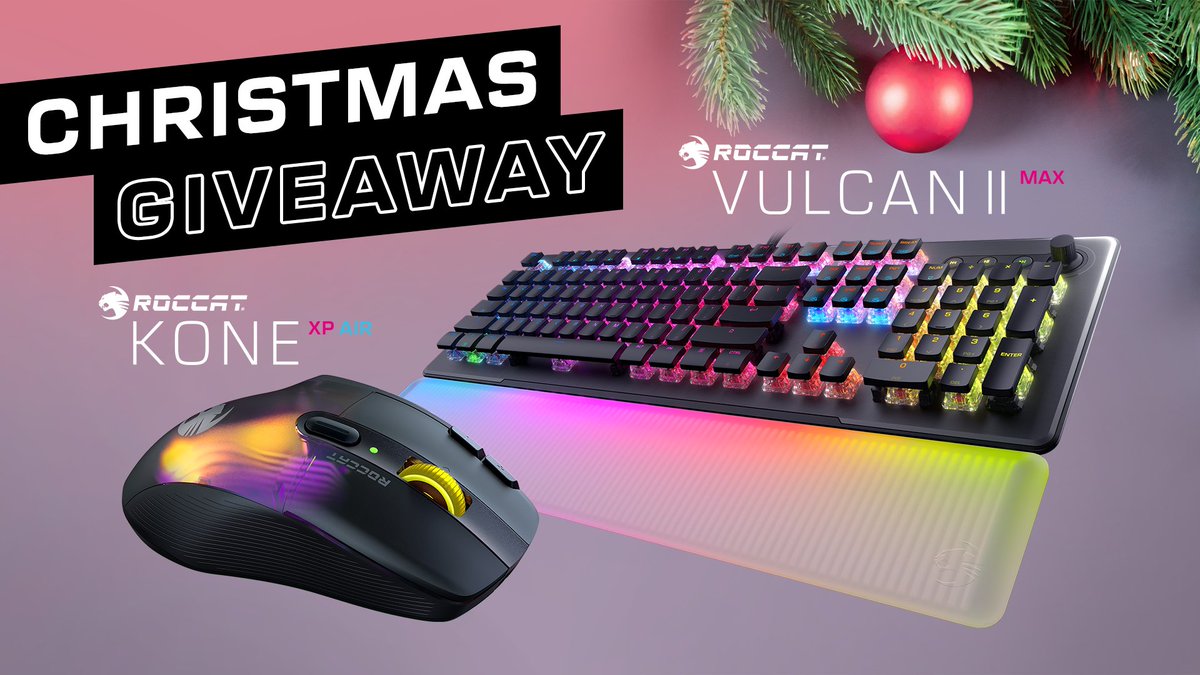 We hope you've all had a great Christmas ROCCATEERS! 🎄

Santa has one last gift to giveaway for you all 🎅

To win a Vulcan II Max and Kone XP Air, simply follow @ROCCAT, like and retweet this post and tell us what you've done this Christmas!