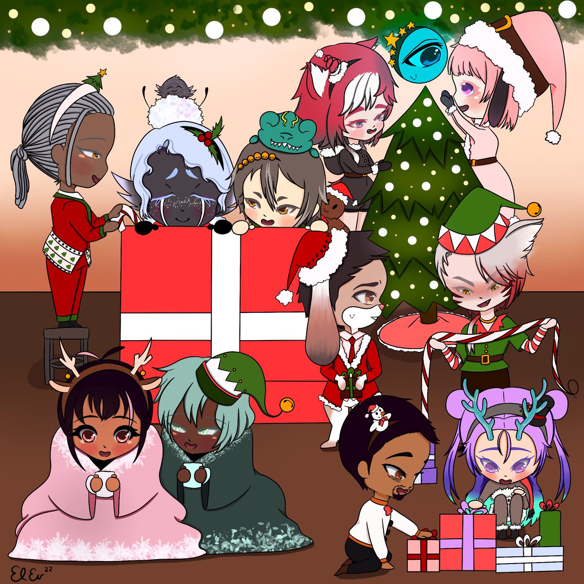 ElvaEvergarden's tweet photo. “A Happy Chibi Christmas”

Happy Christmas Lovelies 🥰 

@Kestrelia_ @InsanitysDenVT @razereit @juwababyy @GumiHanyo @licht_the_bun @Kyoryu_08 @AndresWolfwood @DunaLiC @PeoniAstera  

#Vtubers #VTuberEN #ENVtuber #art #digitalart https://t.co/XPco72uc2T