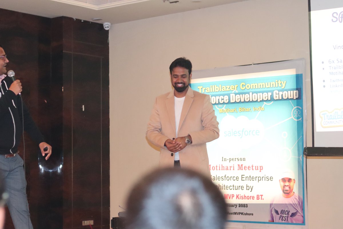 Vindesvar's tweet photo. Another significant opportunity to share my salesforce journey at #MotihariMeetup, #salesforce Trailblazing from Motihari in the Indian 🇮🇳 state #Bihar!
Thank you so much Om Prakash for the opportunity to share my journey with the Motihari Trailblazers at the annual party. https://t.co/y62SPwtFh9