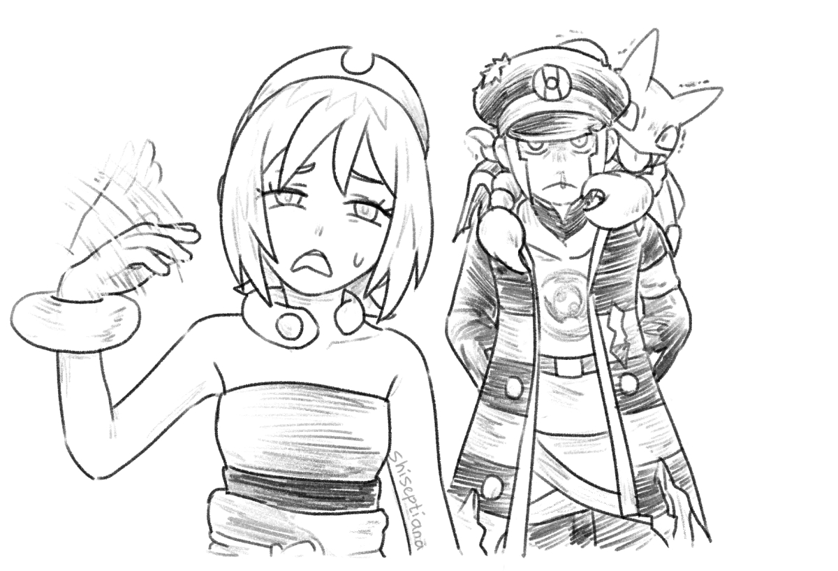 cold?

#PokemonLEGENDS #PokemonLegendsArceus #irida #ingo #gligar 