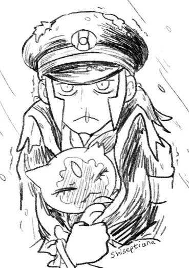 I like drawing him like this 😂
I imagine he can't handle cold weather as much as other pearl clan members
(the 1st pic was my 1st ingo fanart ever, btw)