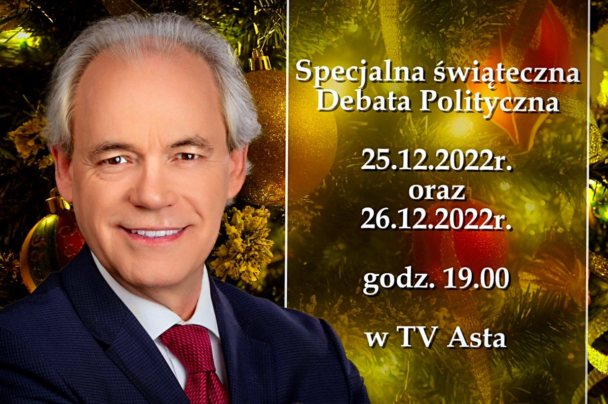 szejnfeld's tweet photo. „Debata polityczna” – wydanie specjalne w TV Asta Piła. Dzisiaj 25 i jutro 26 grudnia 2022r. godz. 19:00. Zapraszamy 😊
#TVAsta #asta24 #Piła #Telewizja #Święta #ŚwiętaBożegoNarodzenia #NowyRok #ProgramTelewizyjny #Debata #Wielkopolska https://t.co/nPcdUd1NTd