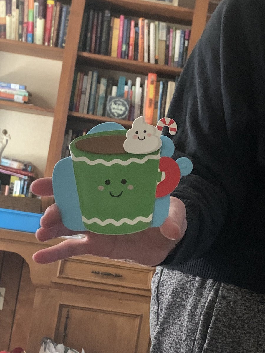 KatherineSpign1's tweet photo. I found this sweet thing on my tree. My mama helped Leah make this for me at the library. What a treasure! @sumtercolibrary https://t.co/9WZwNK5kIn