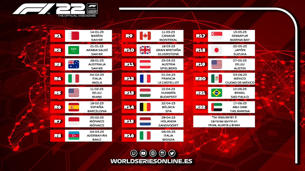 🔴 Calendario #F18