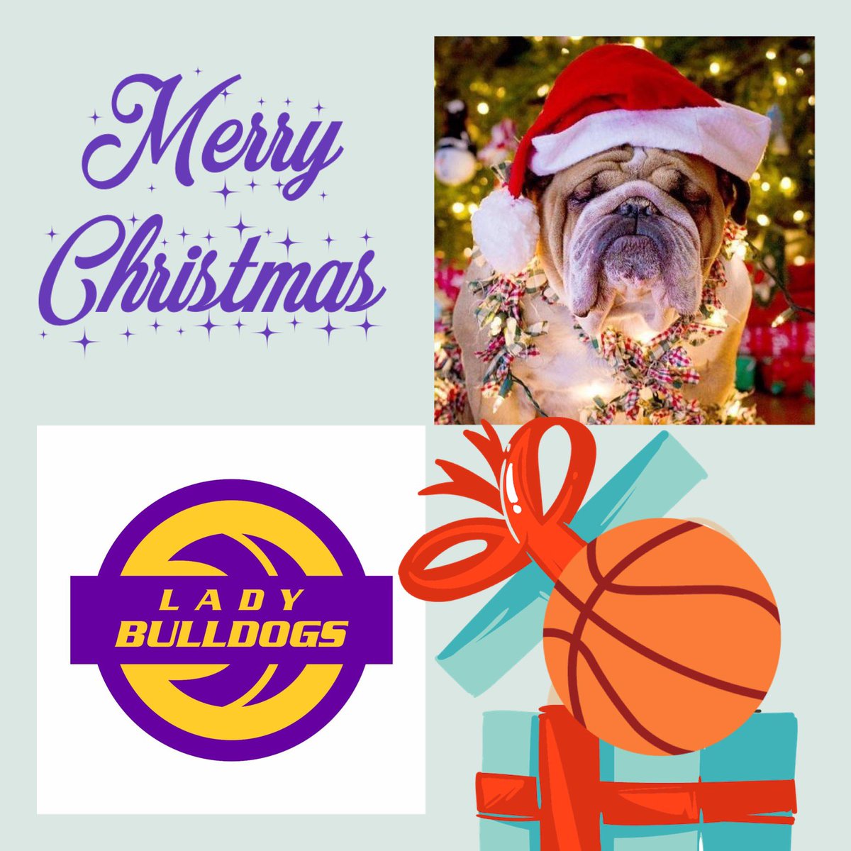 Wishing are families and friends a Merry Christmas! 💜💛🏀💜💛 <a href="/LadyBulldogBB/">McHi Lady Bulldog BB</a>
