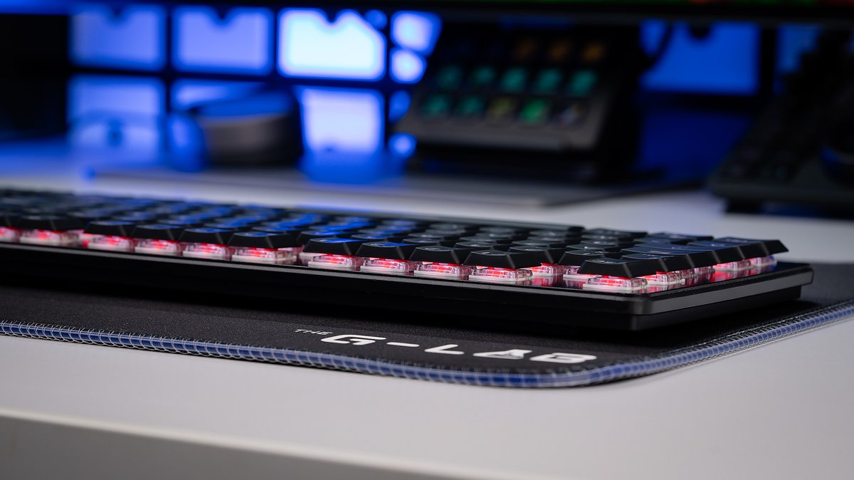 TheGLabTech's tweet photo. Take it to the next level with the new Keyz Platinium low profile mechanical keyboard 🏆

🔴 RED Low Profile Switches
⚙️ Dedicated software: 100% customisable RGB + programmable macros
⌨️ Slim and robust design
🕹️ PC, PS and Xbox compatibility https://t.co/TlgDWV7nM4