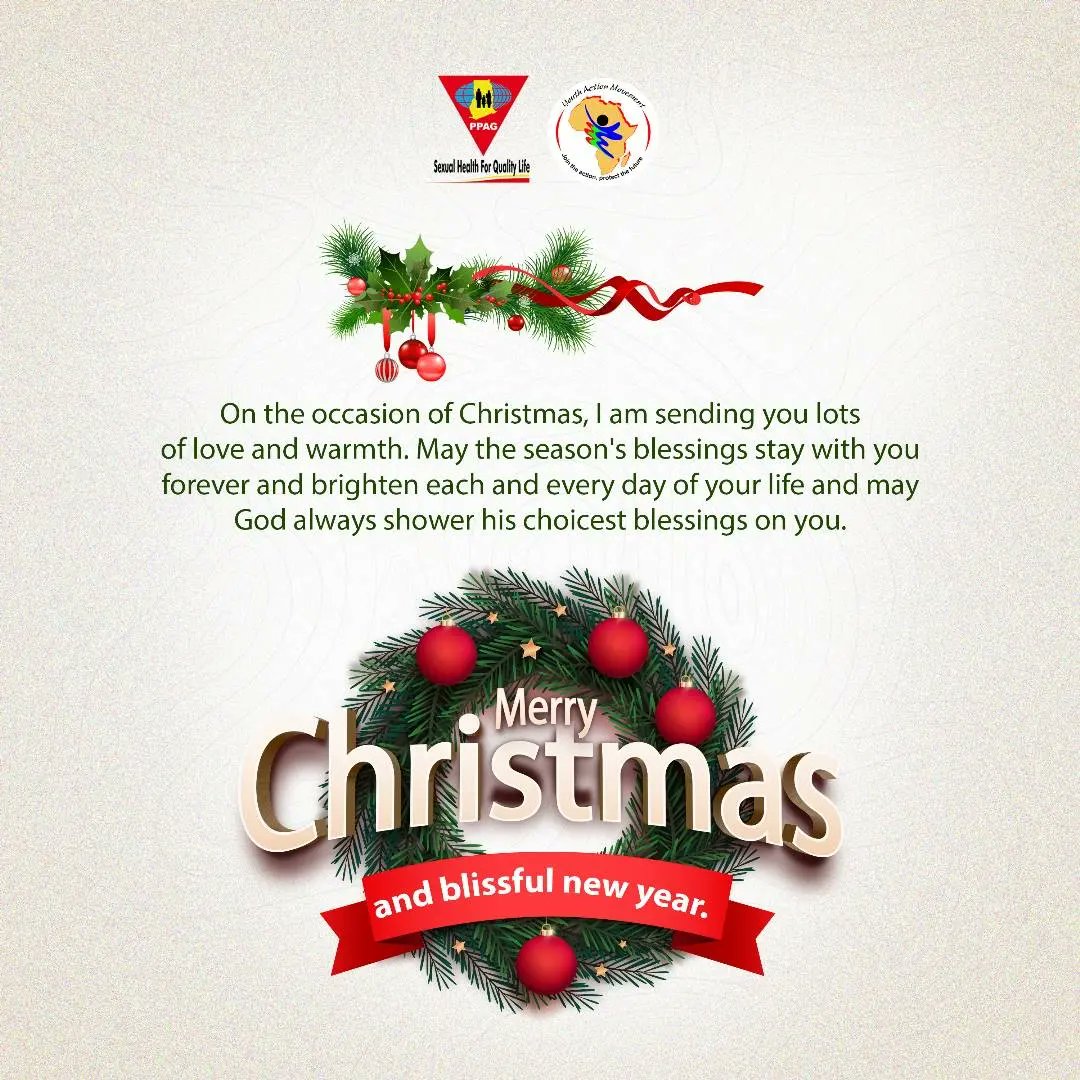 May your Christmas be merry and bright. Remember to share love this season, responsibly......
Yours truly, <a href="/PPAGGhana/">Planned Parenthood Association of Ghana (PPAG)</a> .