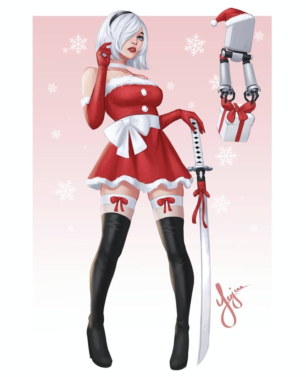 Merry Christmas everyone!! 🎁 My last cosplay of the year is @Yajuu_'s art of 2B Mrs Claus ❤️