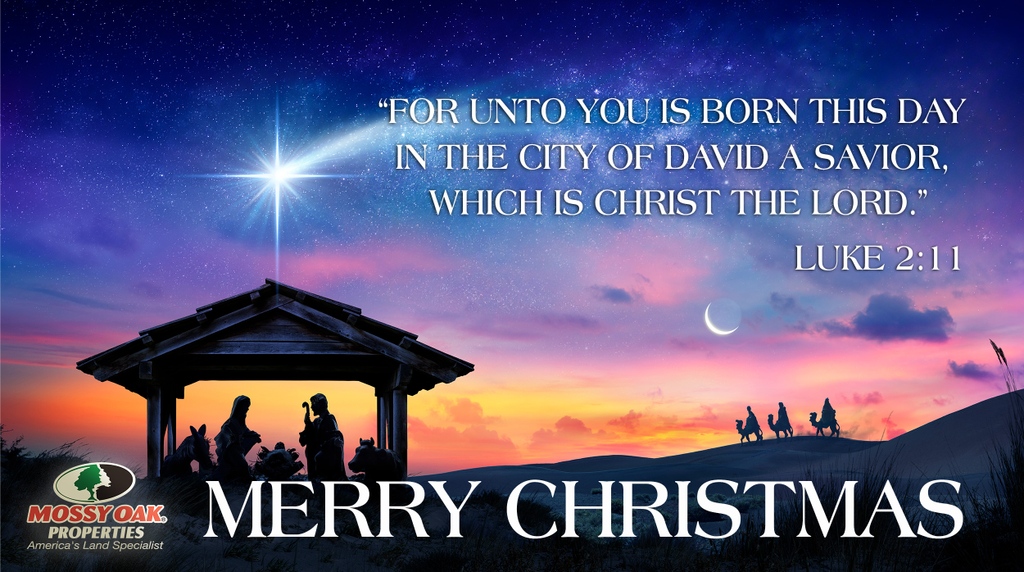 Merry Christmas from the Mossy Oak Properties family. We hope you have a blessed holiday!
