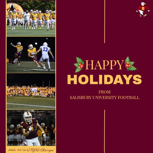 Happy Holidays from Salisbury Football. Enjoy the time with your family and loved ones.

#GoldPride #GoGulls