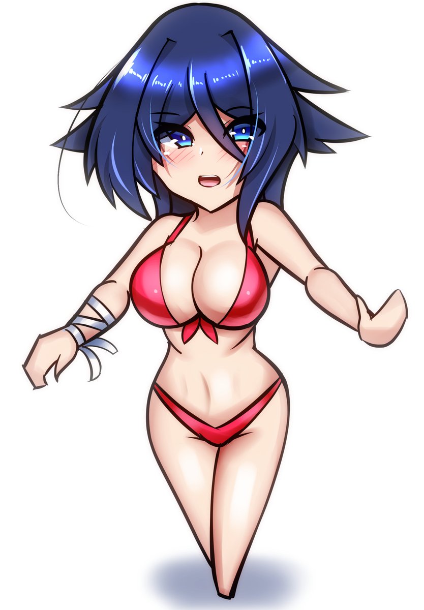 デフォルメ版クリスマス用水着神威さんを描きました|д゜) 