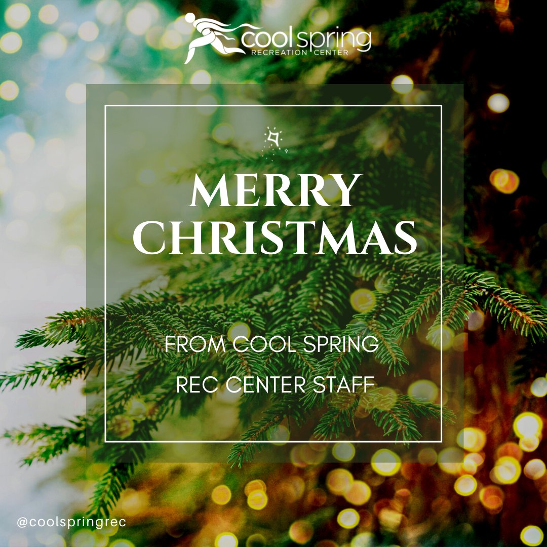 coolspringrec's tweet photo. Merry Christmas from Cool Spring Rec Center.  May God richly bless you and your family this holiday season.  #CelebrateJesus  #Christmas2022 https://t.co/hRA6VjkDE4