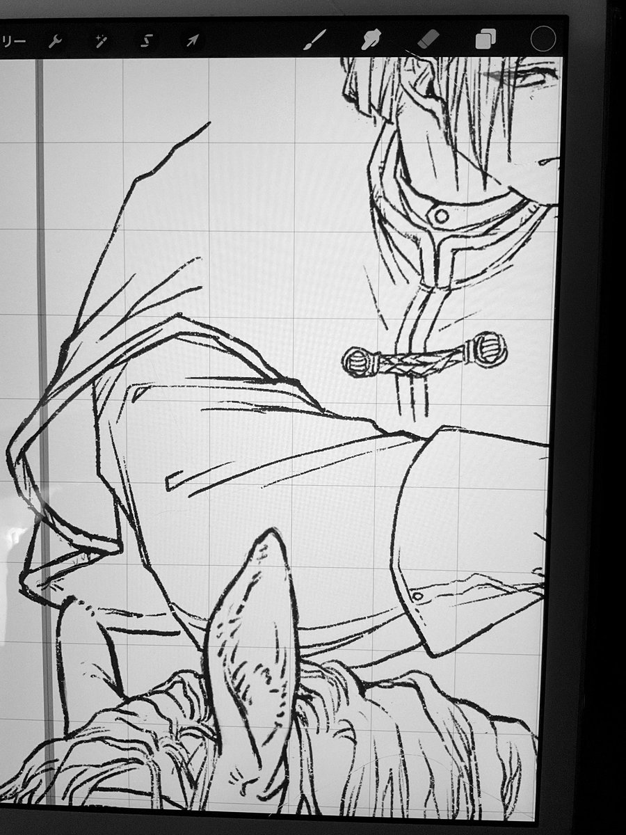 明日以降、毛皮の毛をもりもり描いていく予定 
