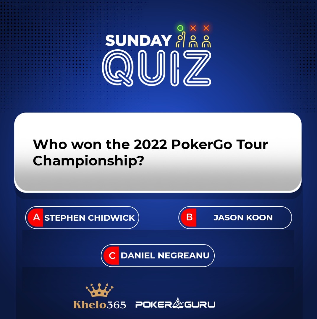 PkrGuru's tweet photo. #ContestAlert #ThePokerGuruSundayQuiz

6 lucky winners will get one ticket 🎟️ each to @khelo365's "Big Bang ₹1 Lakh GTD" scheduled every Sunday or the "Mega Splash ₹1 Lakh GTD" on Saturday. https://t.co/gzoXldSaSd