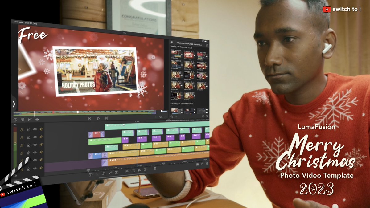 switchtoi's tweet photo. https://t.co/aIFfFAsd86
FREE @LumaTouch #LumaFusion Christmas Slideshow Template - Tutorial: how to make Photo Video Christmas slideshow
#merryChristmas #switchtoi #ipadpro #lumafusiontemplate #finishedonmobile #mobilevideoediting https://t.co/cchvgEri3z