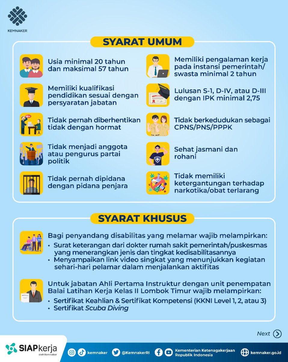 KemnakerRI's tweet photo. Penerimaan Calon PPPK Tenaga Teknis @KemnakerRI 

Link pendaftaran melalui https://t.co/shN57TR48y https://t.co/kMEQL9Zs04