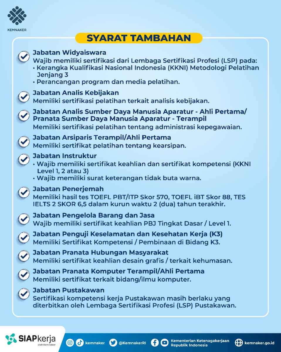 KemnakerRI's tweet photo. Penerimaan Calon PPPK Tenaga Teknis @KemnakerRI 

Link pendaftaran melalui https://t.co/shN57TR48y https://t.co/kMEQL9Zs04