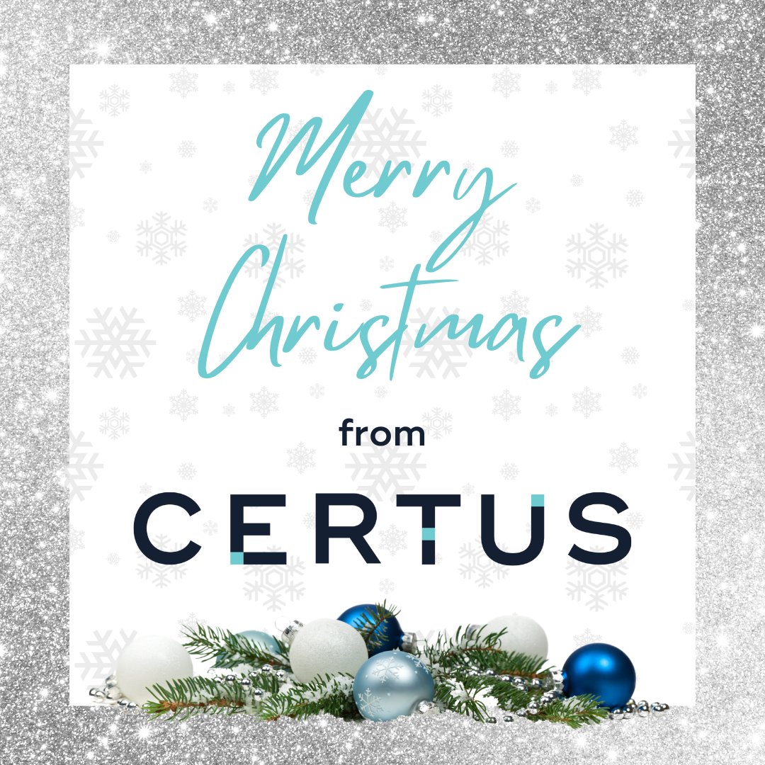 Merry Christmas to all who celebrate, from the Certus family. We hope everyone has a wonderful day! 🎄✨