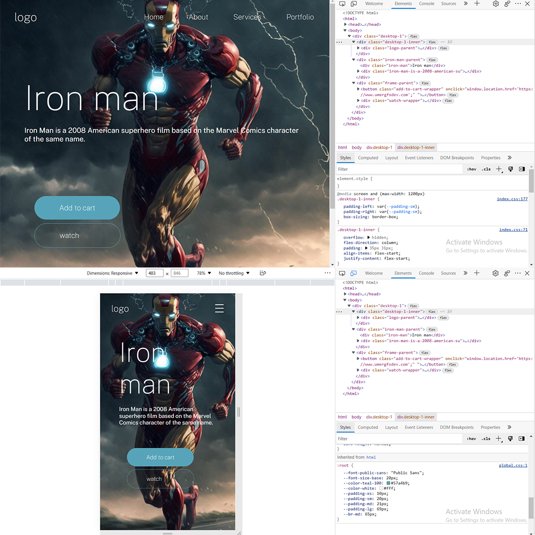 umergfxdev's tweet image. successfully converted into a react code.
#landingpagedevelopment #react #htmlcss #javascript #responsivewebdesign #webdevelopment #development #reactjs #uxdesign #uidesign