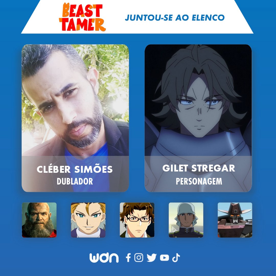 WDN - World Dubbing News on X: 🐈 Novos dubladores juntam-se ao elenco de Beast  Tamer: • Amanda Cappia como Stella Enplace • Cleber Simões como Gilet  Stregar  / X