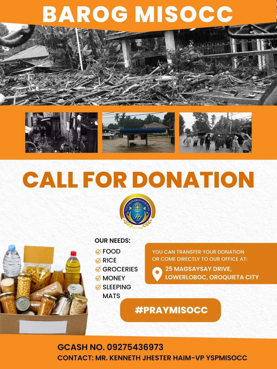 haejejaei's tweet photo. Hello, I rarely post something like this but my hometown is in need of help. Any amount will do as it will be a big help to people who got affected by the heavy rain.
Your like and retweet will be a big help to spread the news to everyone. #PrayforMisOcc https://t.co/XZqxobMxRU
