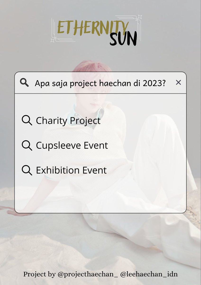 projecthaechan_'s tweet photo. 🔆 𝙴𝚝𝚎𝚛𝚗𝚒𝚝𝚢 𝚜𝚞𝚗 🔆 
“Let's celebrate baby haechan's 23th birthday with us.”

Donation 
🖇️ https://t.co/YPaePm2FNG

#HAECHAN #PROJECTBIRTHDAYHAECHAN2023 #ETERNITYSUN https://t.co/1Eg1i5RNCq