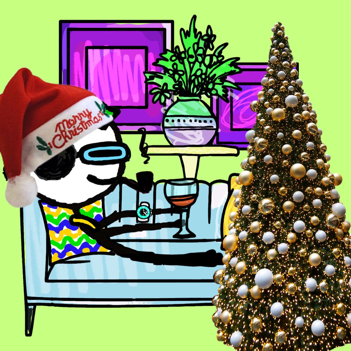 lazy_mfer's tweet image. Merry Christmas #mfers 💪🚀💪 the strongest community ever 🎄
Cheers 🥂 
Have amazing day today 🥂🍾