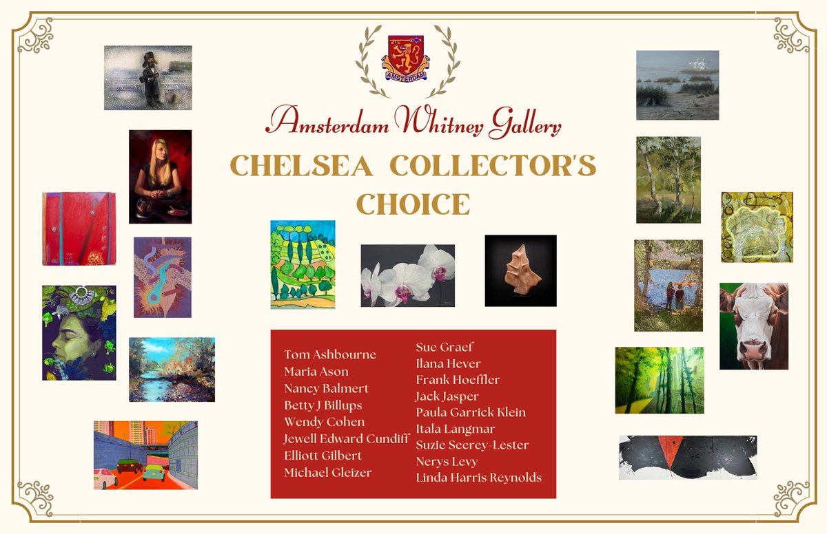 AmsterdamWhitny's tweet photo. Save the date for the "Chelsea Collector's Choice" Exhibition - February 11th, 2023, from 2 pm to 4 pm.
#champagnereception #celebration #collectorschoice #amsterdamwhitneygallery #painting https://t.co/cysUMZccWv