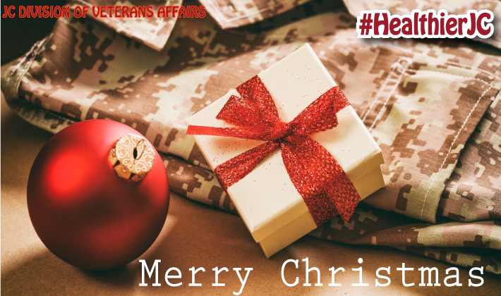 HealthierJC's tweet photo. The Division of Veterans Affairs would like to wish everyone a Merry Christmas full of love, happiness, and peace. #JCVets #HealthierJC #Veterans #JerseyCity @JerseyCity @ulohc https://t.co/y0Rf9Xg1dD