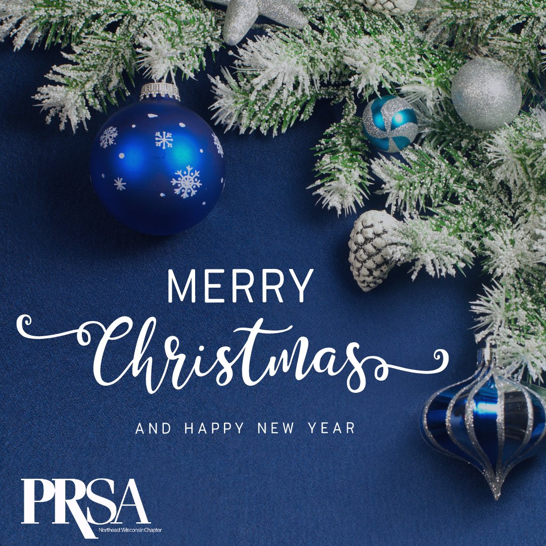 PRSAnew's tweet photo. From all of us at PRSA Northeast Wisconsin, we hope you and your loved ones have a wonderful holiday season!🌟🎄🤍 #PRSANEW #HappyHolidays https://t.co/IVeME6mxO8