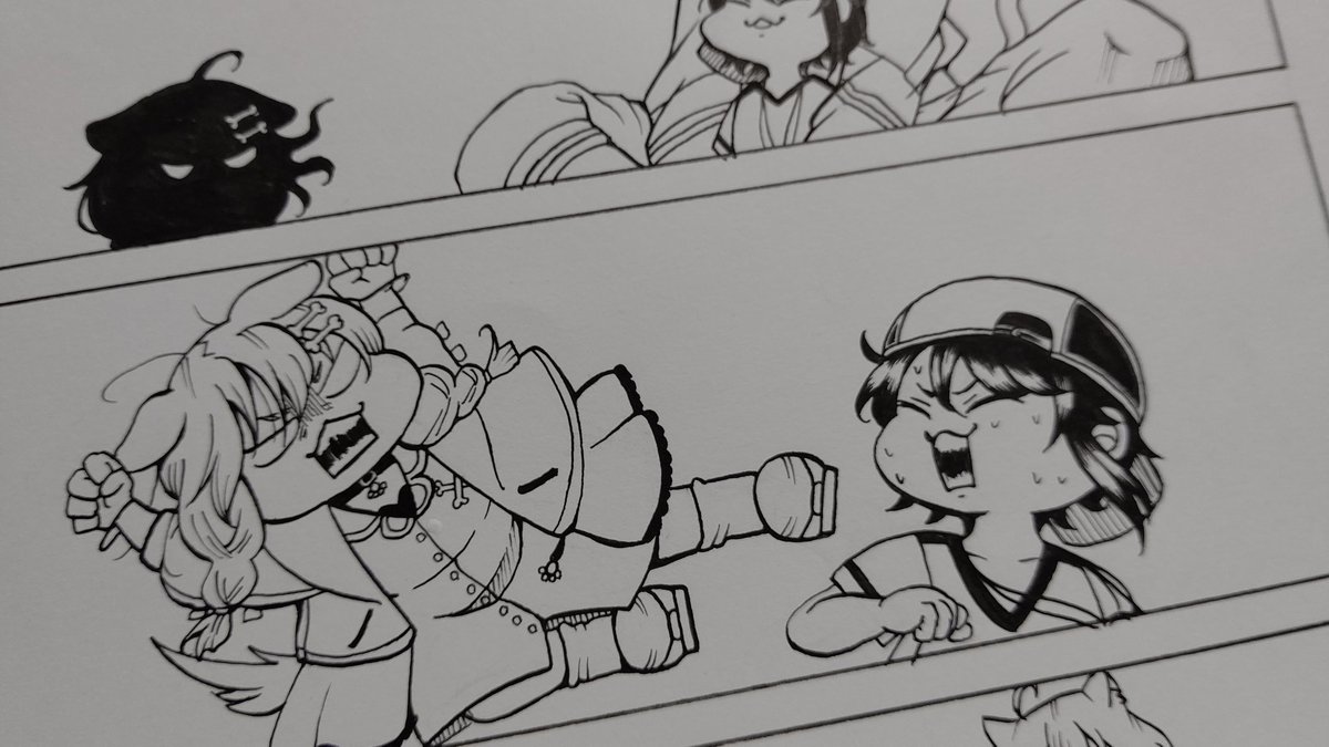 アナログ原稿だった頃。フルデジタルになって一年とちょっと、、、やっと目指す絵が描けるようになってきた 