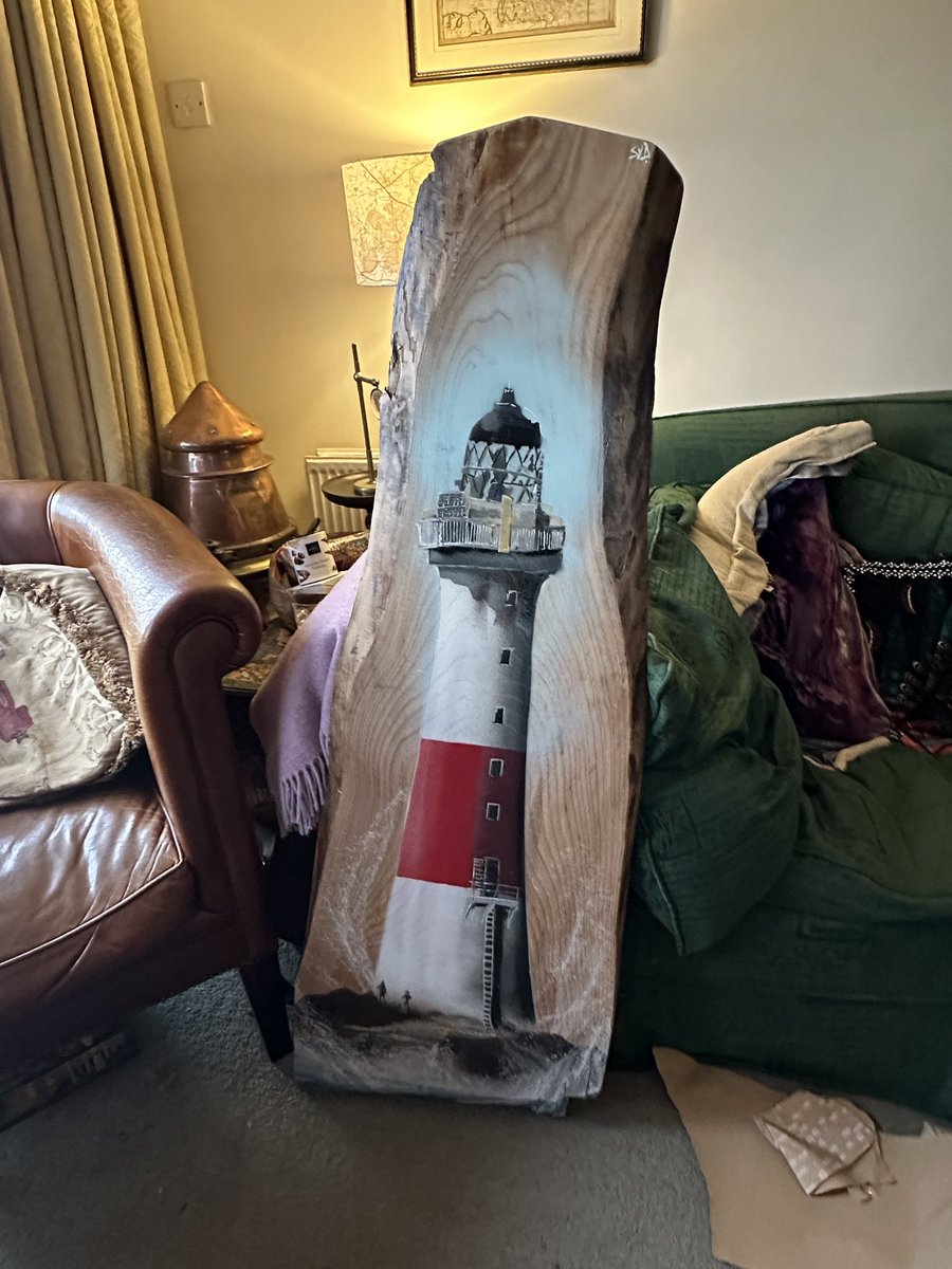 Mike Bullock (@mikebul1786) on Twitter photo Every Christmas there is at least one lighthouse gift in my stocking and this year it is an amazing piece of art showing <a href="/NLB_UK/">Northern Lighthouse Board</a> lighthouse Dubh Artach on a piece of Scottish elm by graffiti artist Syd <a href="/thestencilshed/">Syds Stencil Shed</a> fabulous! Every Christmas there is at least one lighthouse gift in my stocking and this year it is an amazing piece of art showing <a href="/NLB_UK/">Northern Lighthouse Board</a> lighthouse Dubh Artach on a piece of Scottish elm by graffiti artist Syd <a href="/thestencilshed/">Syds Stencil Shed</a> fabulous!