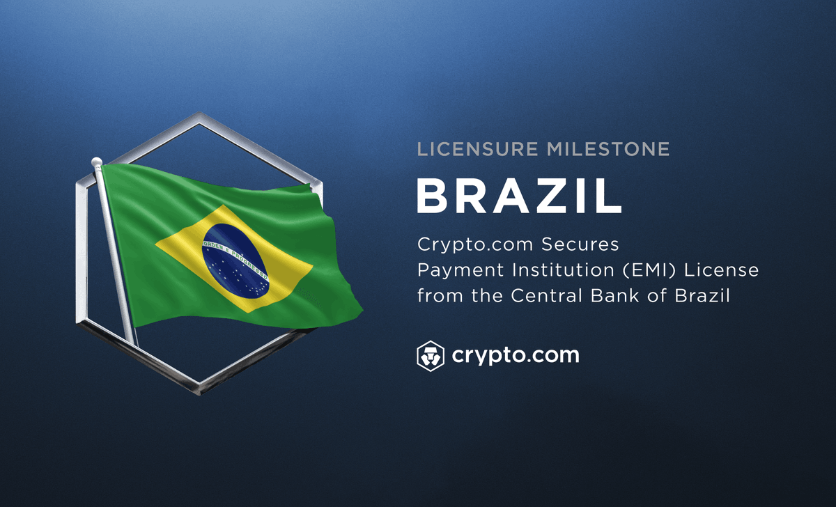 Crypto.com Secures Payment Institution (EMI) License in Brazil