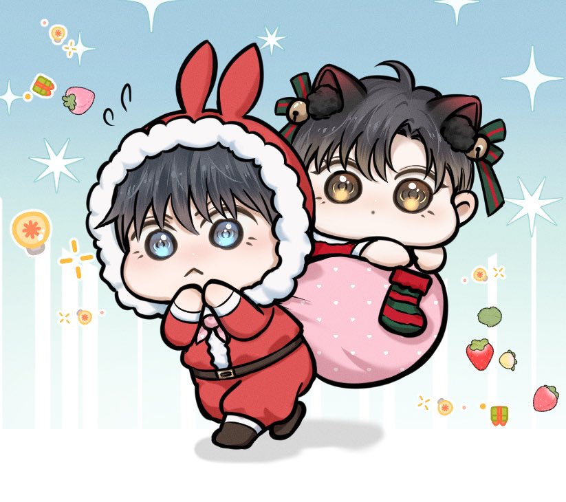 Merry Christmas from the artist!!!

UwU!!
LiJian in bun bun and meow meow!!

<a href="/AdaDream3/">Ada Dream</a> 

Link:
m.weibo.cn/2143151497/485…

Click link and see others fans draw LiJian in chibissss!!! 🥺🥺🥺🥳🥳🥳