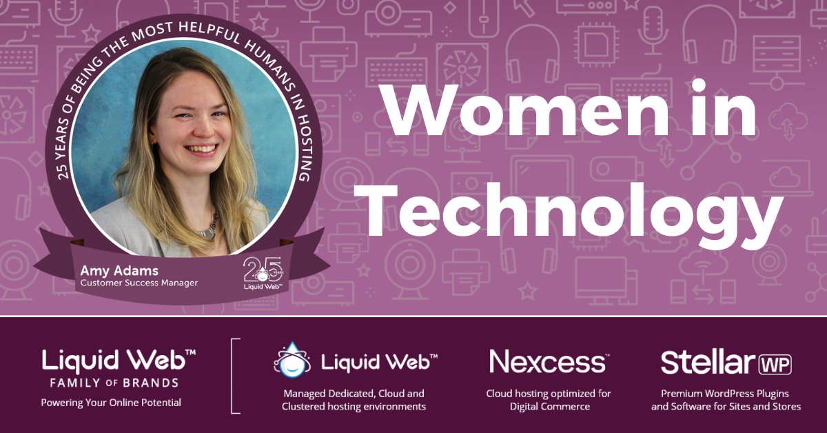 jmariecowan's tweet image. Customer Success Manager for GiveWP, Amy Adams, on the power of connection, creative problem-solving, and the many opportunities in the tech field.

#LWBlog #LiquidWebBlog #Technology #WIT #WomenInTech #WomenInTechnology #Inspiration