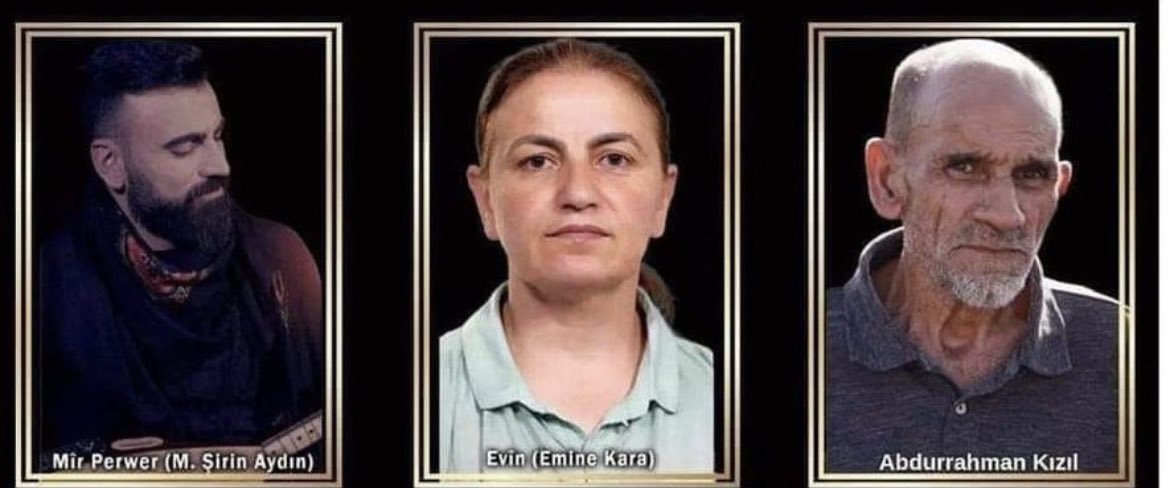 Melanie_Vogel_'s tweet photo. Evin Goyi, figure du féminisme kurde, combattante contre Daesh.

Mîr Perwer, artiste, réfugié politique.

Abdurahman Kizil, militant infatigable des droits des kurdes.

Tué·es dans un attentat raciste.

Pensées à leurs proches et pleine solidarité avec la communauté kurde.
🕯️ https://t.co/ExEwwxPnPj