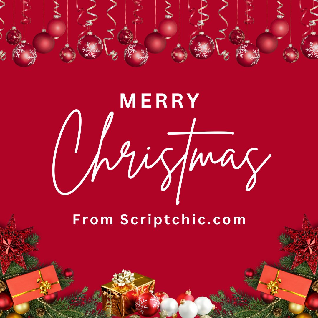 TheScriptChic's tweet image. Have a WONDERFUL Christmas!
#merrchristmas2022 #writingcommunity #scriptchic