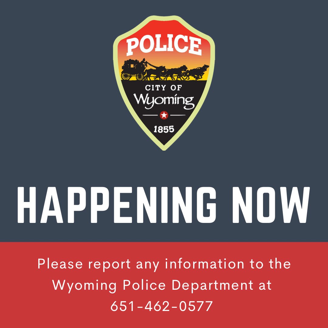 Wyoming (MN) Police on Twitter: "Police activity in the 27000 block of ...