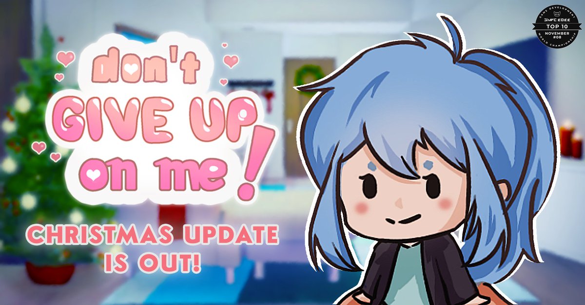 The Christmas Update for Don't Give Up On Me! is OUT NOW! Including a SPECIAL EPISODE, EXTRAS MENU, and various other changes!

▶️ stefannofornari-games.itch.io/dont-give-up-o…
🔁 RETWEET AND ❤️ LIKE!

#visualnovel | #vndev | #vnlink | #indiedev | #indiegame | #gamedev | #blgame | #yaoi