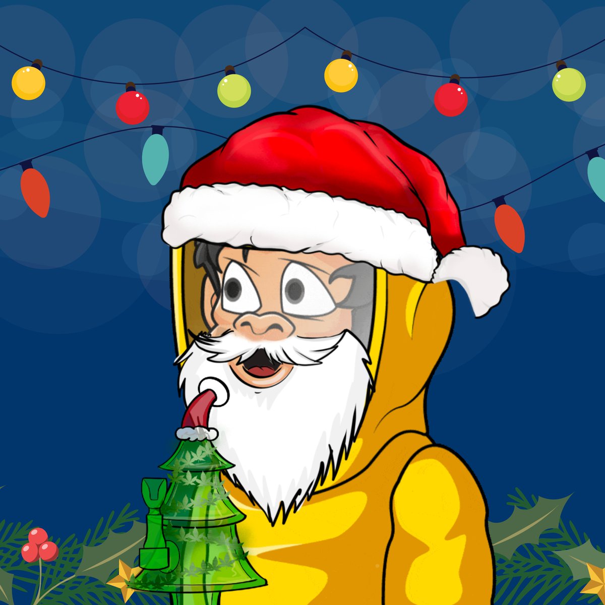YellowFishZ's tweet photo. Merry Christmas everyone ! 🎄💨

#SACXMAS @StonedApeCrew @stonedapefam 

@stoner0015 , 💚 the Xmas props ! https://t.co/GKoPuV6clQ
