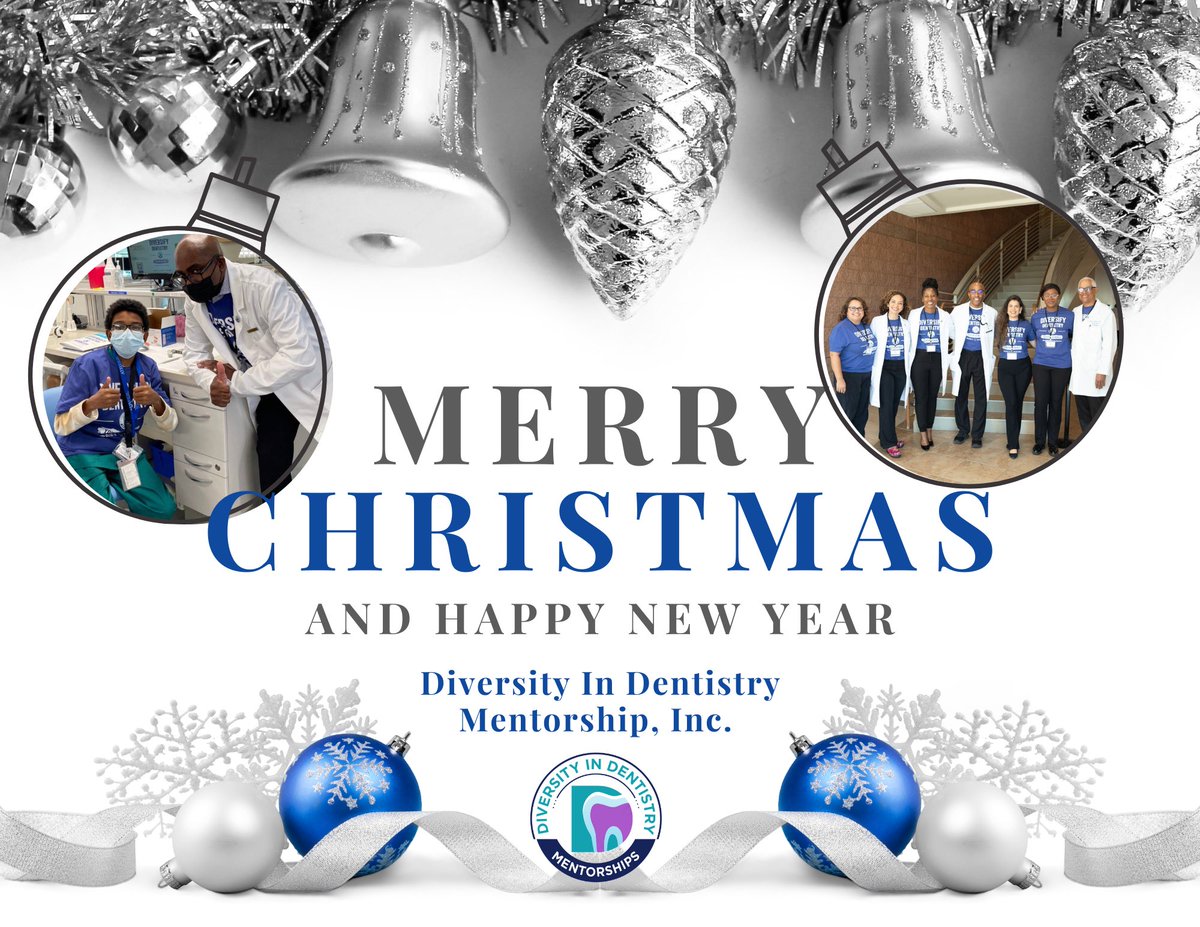 Our Board of Directors would like to wish our Mentees, Mentors, Volunteers &amp; Supporters a very Merry Christmas &amp; Happy New Year! 

#merrychristmas #fromourfamilytoyours #diversityindentistry #mentorsforthemovement #wediditsocanyou