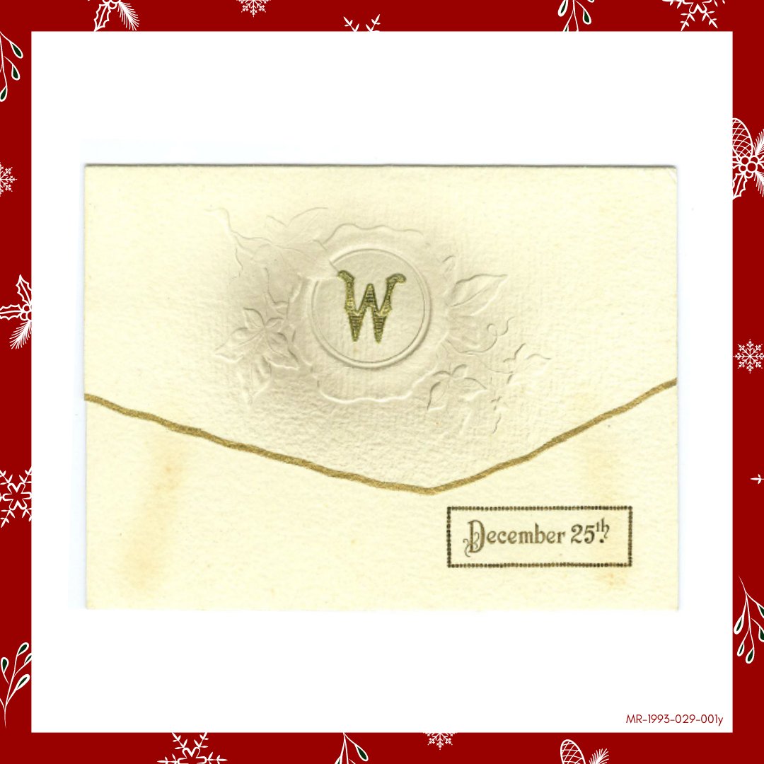 MRMArchives's tweet photo. Merry Christmas! This is the last day of our Holiday Card Advent Calendar. Today we have this very fancy card in the shape of an envelope, with a sweet message from the Webster Family! https://t.co/17RIO2spo1